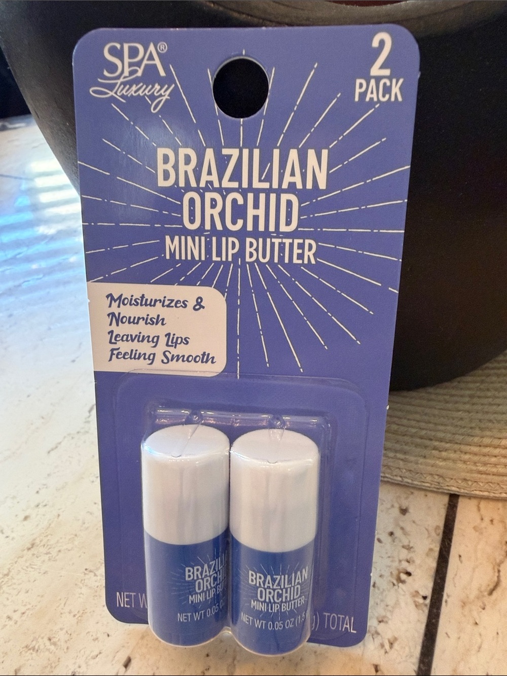 Brazilian Orchid Mini Lip Butter -2 Pack NIP Spa Luxury .05 oz.x2